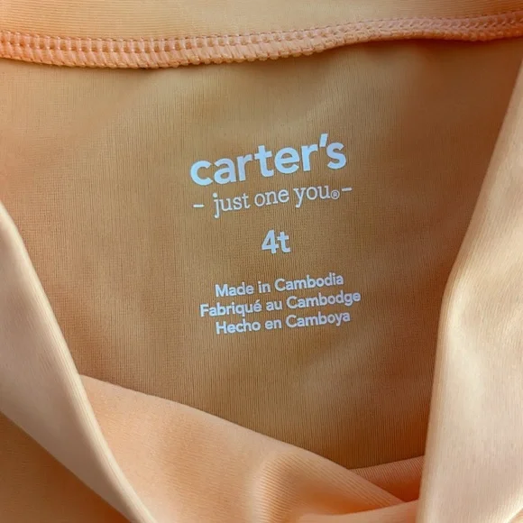 Carters Longsleeve Rashguard Toddler Girls 4T NWT - Picture 3 of 6